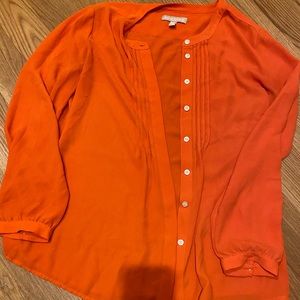 Banana republic orange blouse. Size medium